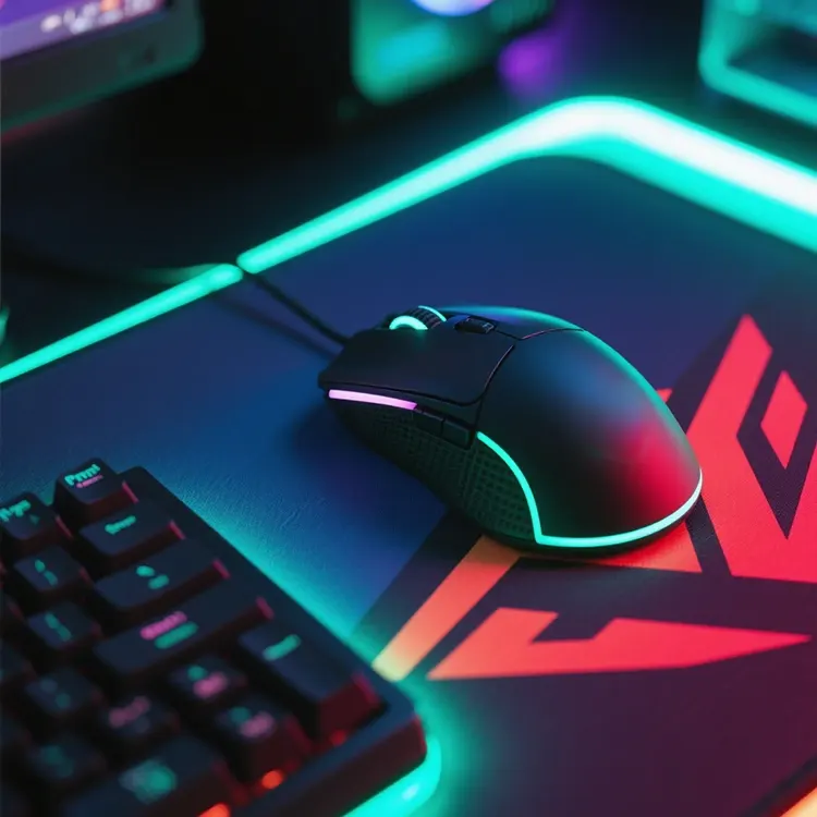 RGB könnyű eSports játék egér párna